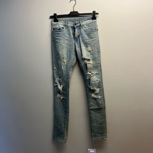 Saint Laurent Distressed Denim